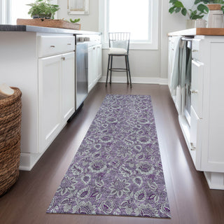 Piper Looms Chantille Floral ACN661 Purple Area Rug