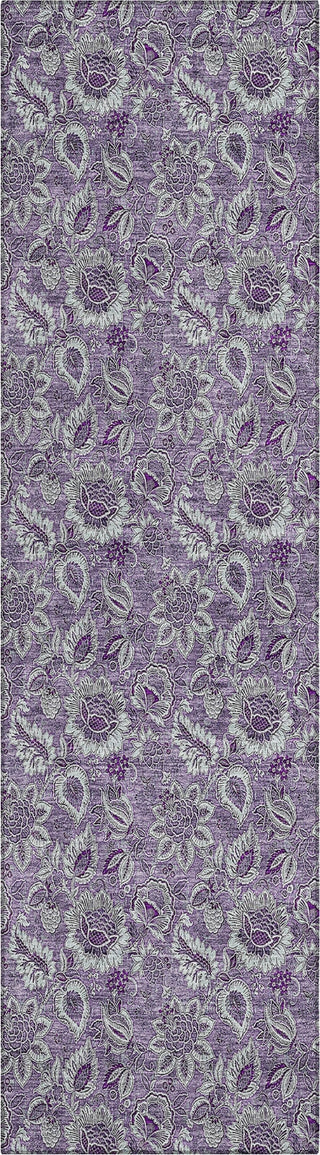 Piper Looms Chantille Floral ACN661 Purple Area Rug