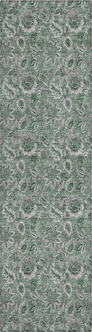 Piper Looms Chantille Floral ACN661 Sage Area Rug