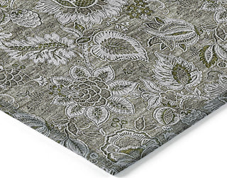 Piper Looms Chantille Floral ACN661 Taupe Area Rug