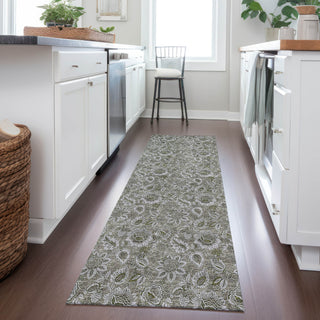 Piper Looms Chantille Floral ACN661 Taupe Area Rug