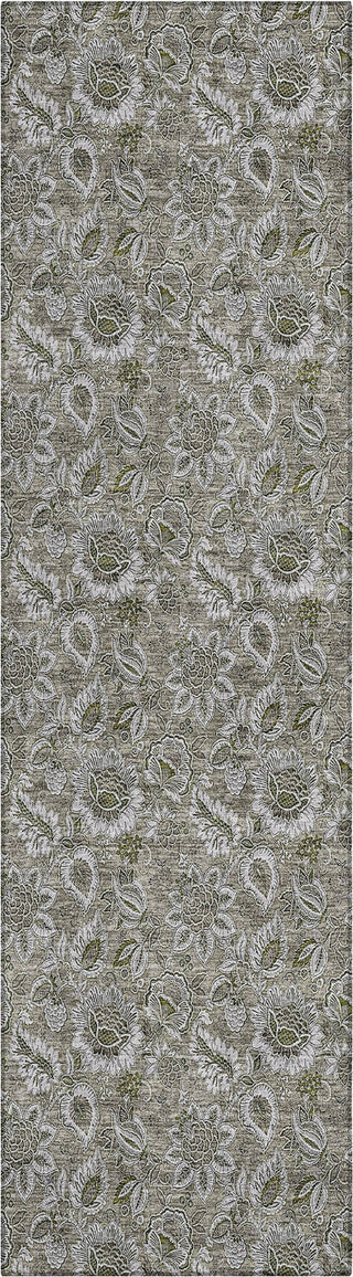 Piper Looms Chantille Floral ACN661 Taupe Area Rug