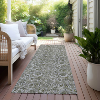 Piper Looms Chantille Floral ACN661 Taupe Area Rug