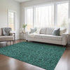 Piper Looms Chantille Floral ACN661 Teal Area Rug