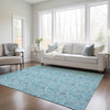 Piper Looms Chantille Floral ACN662 Aqua Area Rug