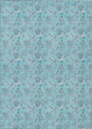 Piper Looms Chantille Floral ACN662 Aqua Area Rug