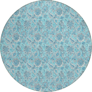 Piper Looms Chantille Floral ACN662 Aqua Area Rug