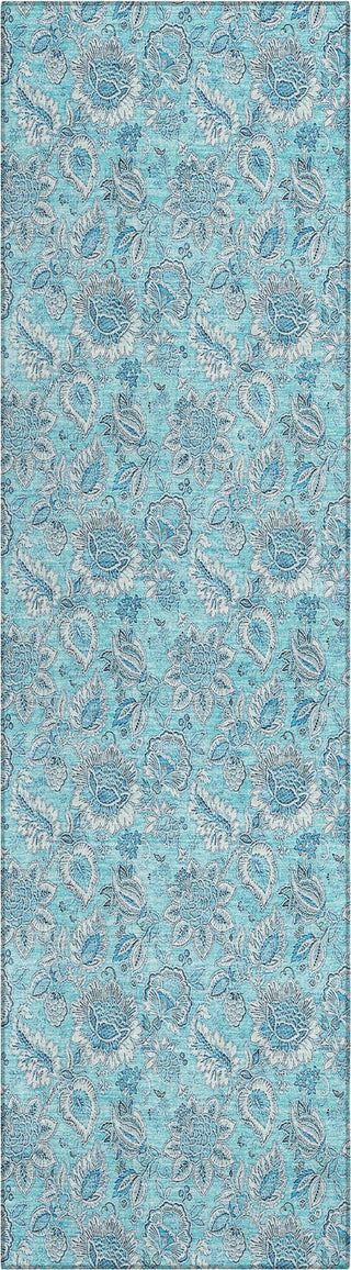 Piper Looms Chantille Floral ACN662 Aqua Area Rug