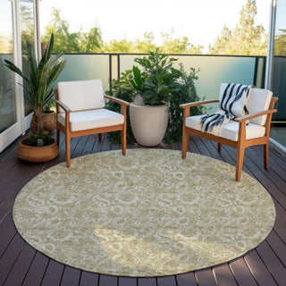 Piper Looms Chantille Floral ACN662 Beige Area Rug