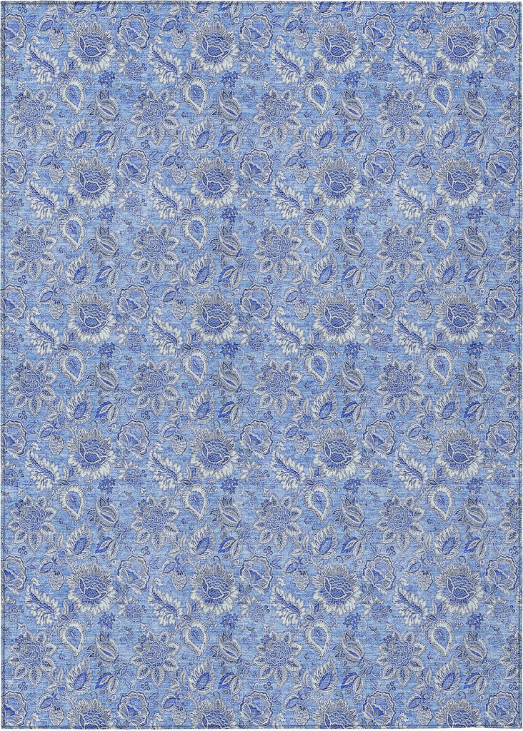 Piper Looms Chantille Floral ACN662 Blue Area Rug