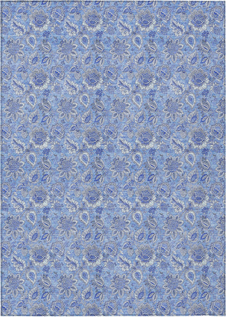 Piper Looms Chantille Floral ACN662 Blue Area Rug