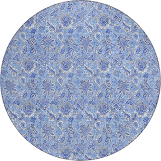 Piper Looms Chantille Floral ACN662 Blue Area Rug