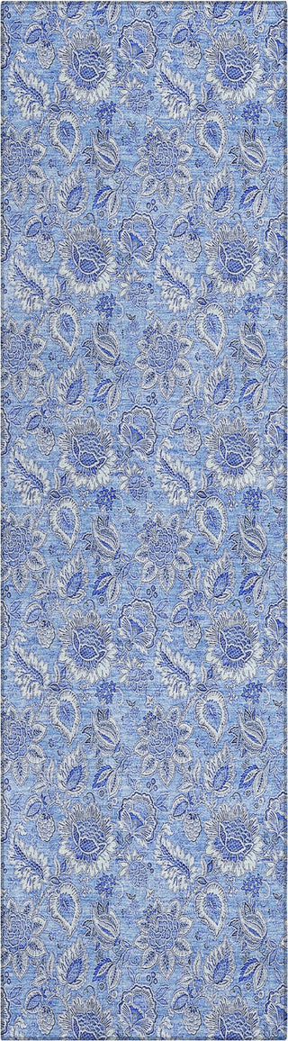 Piper Looms Chantille Floral ACN662 Blue Area Rug