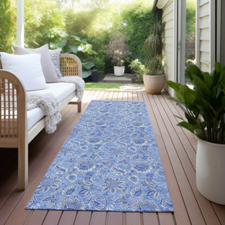 Piper Looms Chantille Floral ACN662 Blue Area Rug