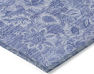 Piper Looms Chantille Floral ACN662 Denim Area Rug