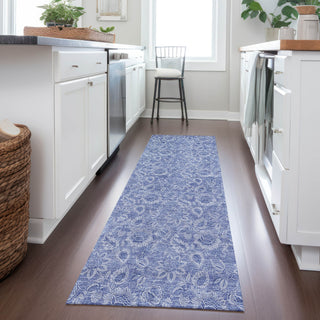 Piper Looms Chantille Floral ACN662 Denim Area Rug