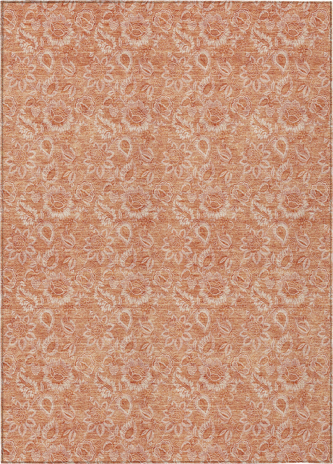 Piper Looms Chantille Floral ACN662 Salmon Area Rug