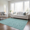 Piper Looms Chantille Floral ACN662 Teal Area Rug