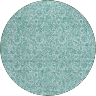 Piper Looms Chantille Floral ACN662 Teal Area Rug