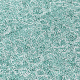 Piper Looms Chantille Floral ACN662 Teal Area Rug