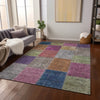 Piper Looms Chantille Patchwork ACN663 Copper Area Rug Lifestyle Image Feature