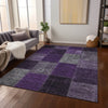 Piper Looms Chantille Patchwork ACN663 Eggplant Area Rug Lifestyle Image Feature