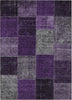 Piper Looms Chantille Patchwork ACN663 Eggplant Area Rug