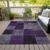 Piper Looms Chantille Patchwork ACN663 Eggplant Area Rug