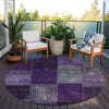 Piper Looms Chantille Patchwork ACN663 Eggplant Area Rug