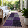 Piper Looms Chantille Patchwork ACN663 Eggplant Area Rug