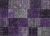 Piper Looms Chantille Patchwork ACN663 Eggplant Area Rug