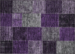 Piper Looms Chantille Patchwork ACN663 Eggplant Area Rug