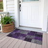 Piper Looms Chantille Patchwork ACN663 Eggplant Area Rug