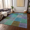 Piper Looms Chantille Patchwork ACN663 Green Area Rug Lifestyle Image Feature