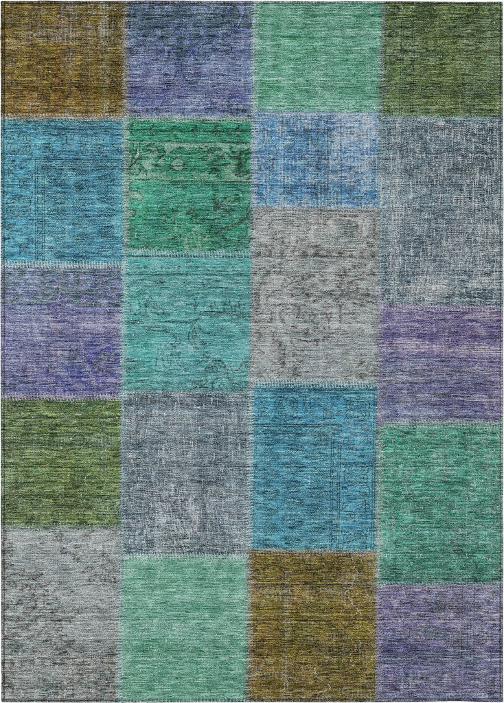 Piper Looms Chantille Patchwork ACN663 Green Area Rug