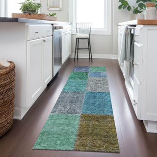 Piper Looms Chantille Patchwork ACN663 Green Area Rug