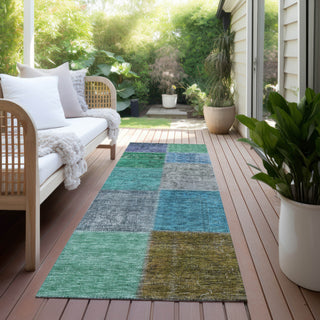 Piper Looms Chantille Patchwork ACN663 Green Area Rug