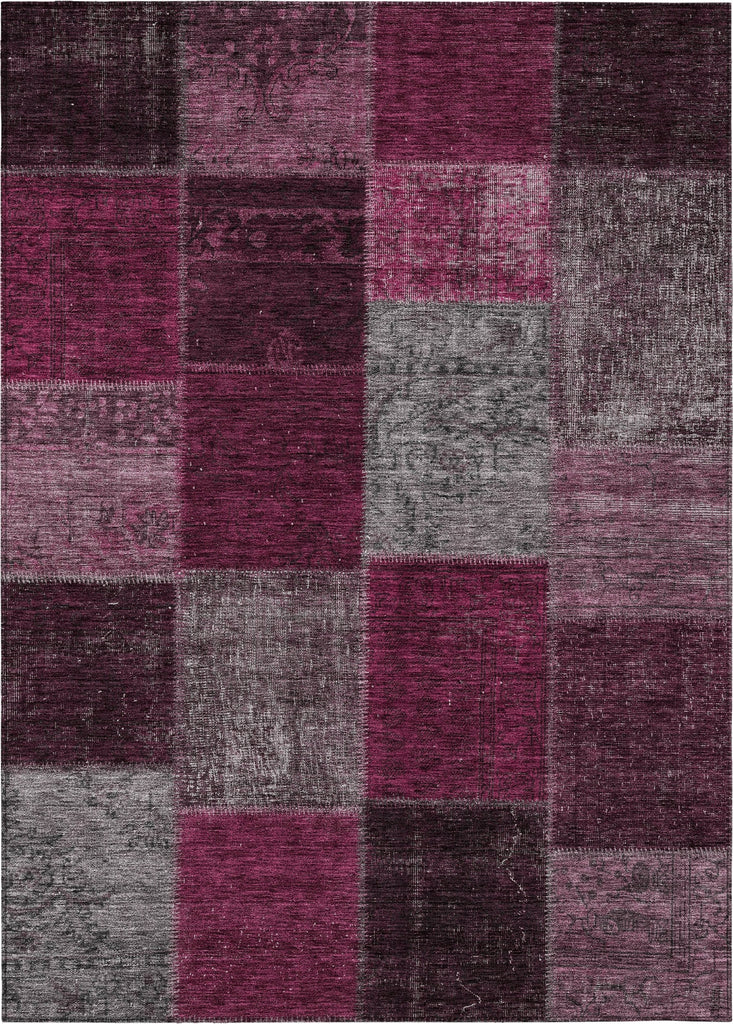 Piper Looms Chantille Patchwork ACN663 Merlot Area Rug