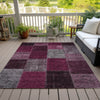 Piper Looms Chantille Patchwork ACN663 Merlot Area Rug