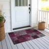 Piper Looms Chantille Patchwork ACN663 Merlot Area Rug