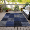 Piper Looms Chantille Patchwork ACN663 Navy Area Rug