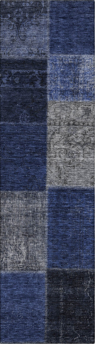 Piper Looms Chantille Patchwork ACN663 Navy Area Rug