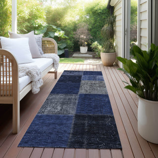 Piper Looms Chantille Patchwork ACN663 Navy Area Rug