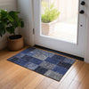 Piper Looms Chantille Patchwork ACN663 Navy Area Rug