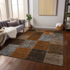 Piper Looms Chantille Patchwork ACN663 Paprika Area Rug Lifestyle Image Feature