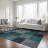 Piper Looms Chantille Patchwork ACN663 Teal Area Rug