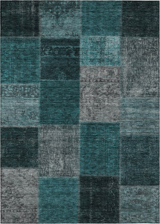 Piper Looms Chantille Patchwork ACN663 Teal Area Rug