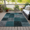Piper Looms Chantille Patchwork ACN663 Teal Area Rug