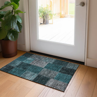 Piper Looms Chantille Patchwork ACN663 Teal Area Rug