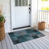 Piper Looms Chantille Patchwork ACN663 Teal Area Rug